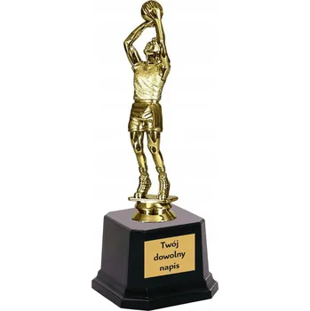 Figurka STATUETKA FIGURKA BASKETBAL S POHÁREM 21 cm GRAVÍROVÁNÍ