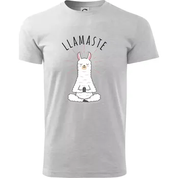 Yoga Llamaste - Triko extra velké (5-8XL) - 8XL ( Světlešedý Melír )