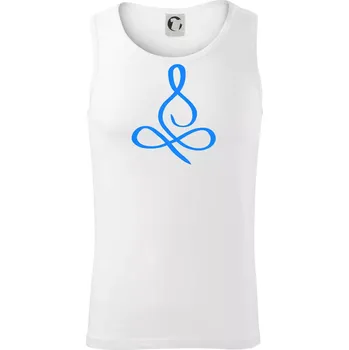 Yoga - lotus modrý (Moňas) - Tílko pánské Core - XL ( Bílá )