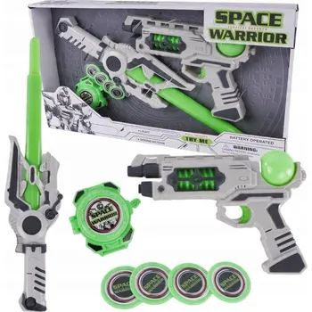 PISTOLE SET KOSMICKÝ SVĚTLO ZVUK HRAČKY EXTRA ZÁBAVA PRO CHLAPCE