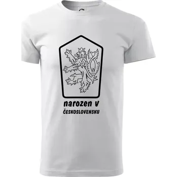 Narozen / narozena v Československu - Triko extra velké (5-8XL) - 7XL ( Bílá )