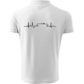 Pánská košile EKG cabriolet - Polokošile pánská Pique Polo 203 - 5XL ( Bílá )