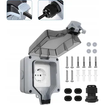 Elektrická zásuvka Hermetická Elektrická Zásuvka 6906358897504 stříbrná