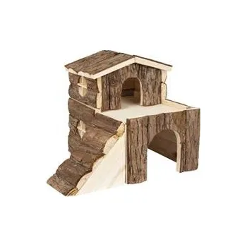 Domek dřevo přírodní House Keldry 25,5x22x20cm Flamingo 1 ks