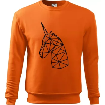 Pánská mikina Geometrie - Jednorožec - Mikina Essential pánská - M ( Oranžová )