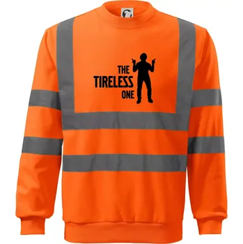 Pánská mikina Bachelor party - The tireless one - Reflexní mikina - XL ( Neonově oranžová )