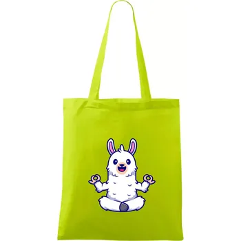 Yoga meditace - lama - Taška bavlněná - 42 x 38 cm ( Limetková )