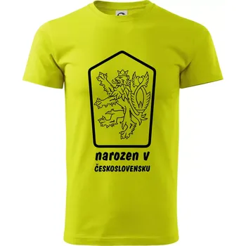 Pánské tričko Narozen / narozena v Československu - Klasické pánské triko vyšší gramáže - XS ( Limetková )