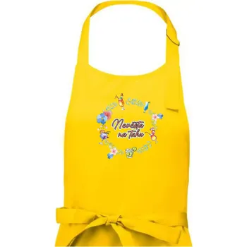 Kuchyňská zástěra Nevěsta na tahu - Dámská zástěra na vaření - Univerzální velikost ( Žlutá )