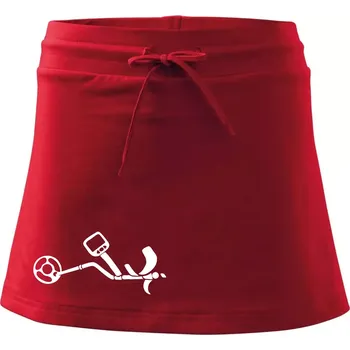 Dámská sukně Detektor na hledání kovů - Sportovní sukně - two in one - S ( Červená )
