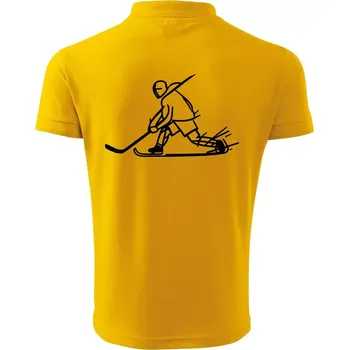Pánská košile Kreslený hokejista tučnou fixou - Polokošile pánská Pique Polo 203 - 2XL ( Žlutá )