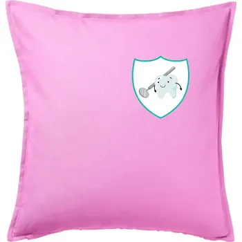 Polštář Zoubek na prsu - zrcátko - Polštář 50x50 - 50x50 - Včetně výplně ( Růžová )