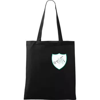 Nákupní taška Zoubek na prsu - zrcátko - Taška bavlněná - 42 x 38 cm ( Černá )