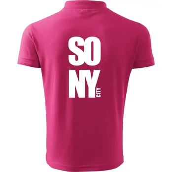 Pánská košile SO NY city - Polokošile pánská Pique Polo 203 - 4XL ( Purpurová )