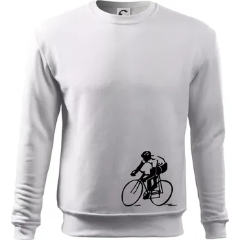 Pánská mikina Silniční cyklista - Mikina Essential pánská - 2XL ( Bílá )
