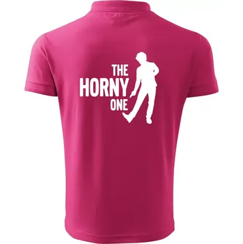 Pánská košile Bachelor party - The horny one - Polokošile pánská Pique Polo 203 - XL ( Purpurová )