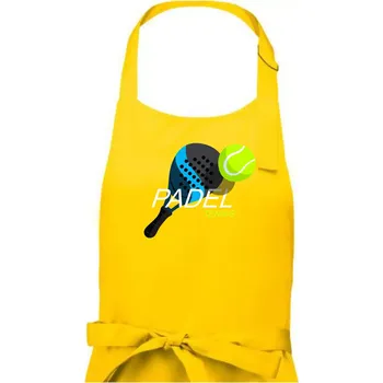 Kuchyňská zástěra Padel obrazek barevný - Dámská zástěra na vaření - Univerzální velikost ( Žlutá )