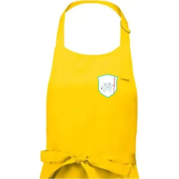 Kuchyňská zástěra Zoubek na prsu - zubní kartáček - Dámská zástěra na vaření - Univerzální velikost ( Žlutá )