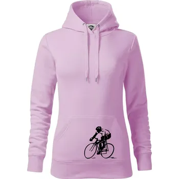 Dámská mikina Silniční cyklista - Mikina dámská Cape s kapucí - XS ( Orchid )