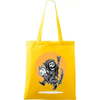 Jednorozeč vs. smrtka - Taška bavlněná - 42 x 38 cm ( Žlutá )