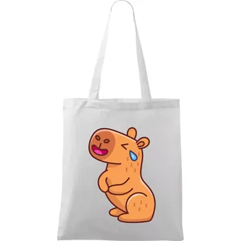 Smutná kapybara - Taška bavlněná - 42 x 38 cm ( Bílá )