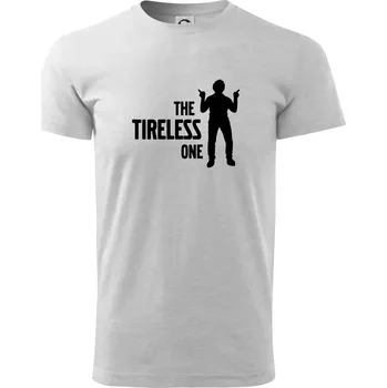 Pánské tričko Bachelor party - The tireless one - Klasické pánské triko vyšší gramáže - 4XL ( Světlešedý Melír )