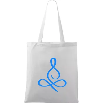 Yoga - lotus modrý (Moňas) - Taška bavlněná - 42 x 38 cm ( Bílá )