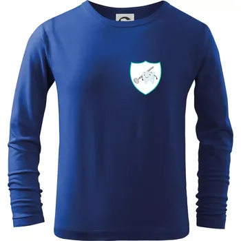 Chlapecké tričko Zoubek na prsu - zrcátko - Triko dětské Long Sleeve - 122 cm/6 let ( Královská modrá )