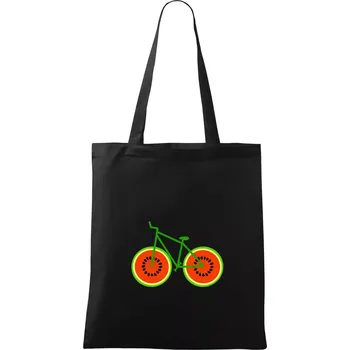 Nákupní taška Kolo meloun (Moňas) - Taška bavlněná - 42 x 38 cm ( Černá )