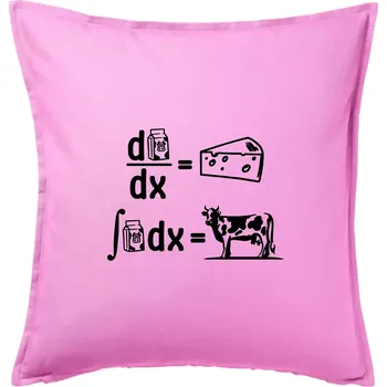 Polštář Matematika mléko - Polštář 50x50 - 50x50 - Pouze potah ( Růžová )