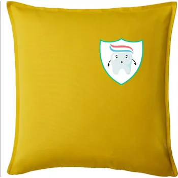 Polštář Zoubek na prsu - zubní pasta - Polštář 50x50 - 50x50 - Pouze potah ( Žlutá )