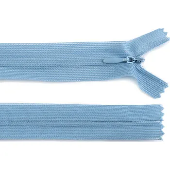 Zip Spirálový zip skrytý No 3 délka 50 cm dederon, malé, 188 modrá pomněnková tmavá