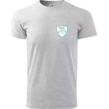 Pánské tričko Zoubek na prsu - zubní pasta - Triko extra velké (5-8XL) - 8XL ( Světlešedý Melír )