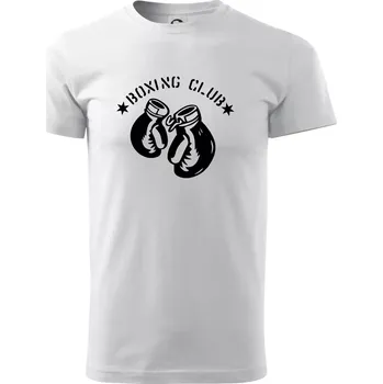 Pánské tričko Boxing club nápis - Triko extra velké (5-8XL) - 8XL ( Bílá )