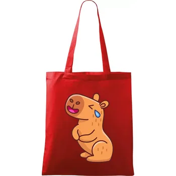 Smutná kapybara - Taška bavlněná - 42 x 38 cm ( Červená )