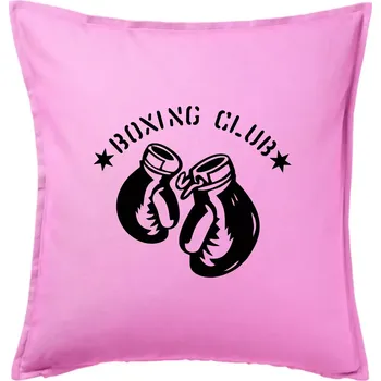 Polštář Boxing club nápis - Polštář 50x50 - 50x50 - Pouze potah ( Růžová )