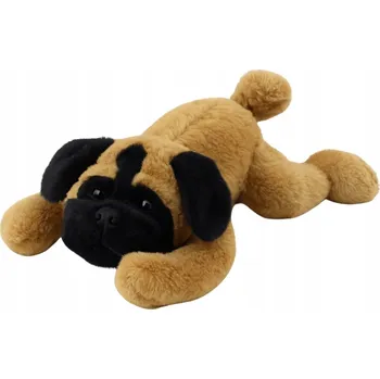 plyšák Plyšová Plyšák Pes Mops Ležící Hnědý 40 cm