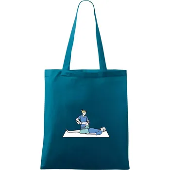 Fyzioterapeutka - Taška bavlněná - 42 x 38 cm ( Petrolejová )