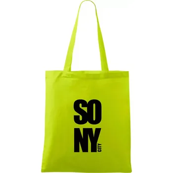 SO NY city - Taška bavlněná - 42 x 38 cm ( Limetková )