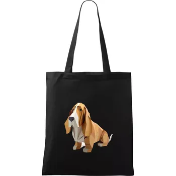 Nákupní taška Baset slepený z papíru - Taška bavlněná - 42 x 38 cm ( Černá )