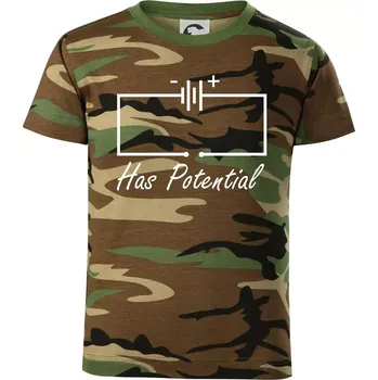 Chlapecké tričko Has potential - Dětské maskáčové triko - 122 cm/6 let ( Hnědý maskáč )