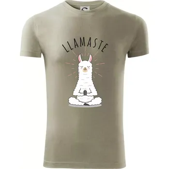 Pánské tričko Yoga Llamaste - Viper FIT - Pánské zůžené tričko - 2XL ( Light khaki )