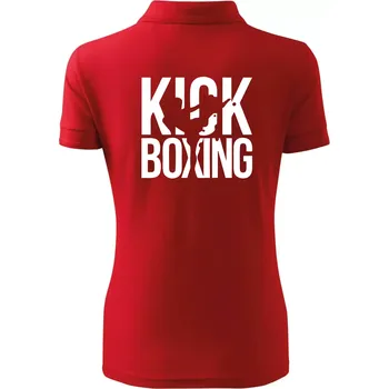 Nápis Kick Boxing - Polokošile dámská Pique Polo - 3XL ( Červená )