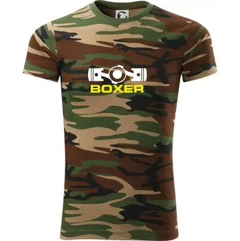 Pánské tričko Boxer Píst - Army CAMOUFLAGE - M ( Hnědý maskáč )