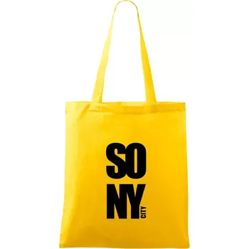 SO NY city - Taška bavlněná - 42 x 38 cm ( Žlutá )