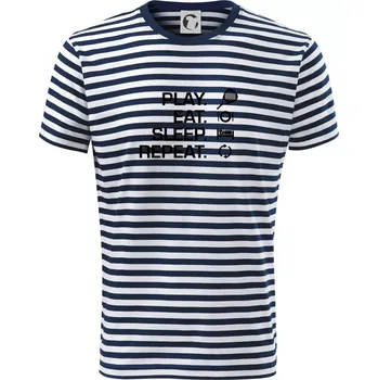 Pánská móda Play eat sleep repeat padel - Triko na vodu - L ( Prouhovaná )