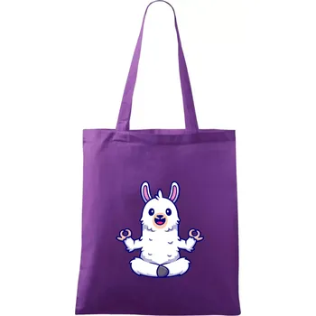 Yoga meditace - lama - Taška bavlněná - 42 x 38 cm ( Fialová )