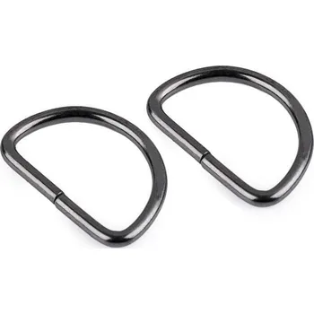 Polokroužek šíře 25 mm Varianta: 4 nikl černý, Balení: 50 ks