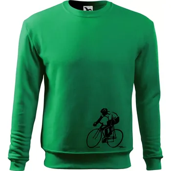 Pánská mikina Silniční cyklista - Mikina Essential pánská - M ( Středně zelená )