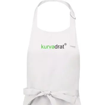 Kuchyňská zástěra KurvaDrát - Pánská zástěra na vaření - Univerzální velikost ( Bílá )
